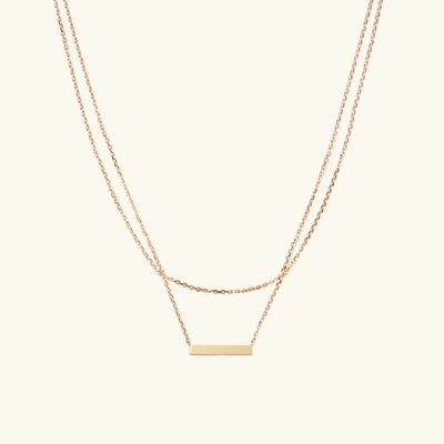 Mejuri Layered Bar Necklace In Vermeil