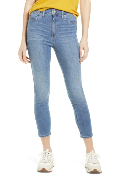 Shop Madewell 10" High Rise Skinny Crop Jeans In Welling Wash