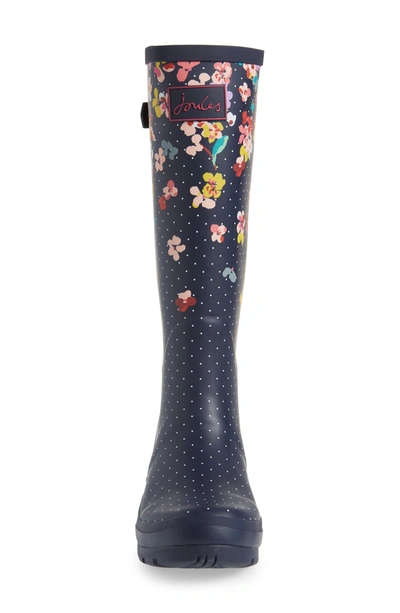 Shop Joules 'welly' Print Rain Boot In Navy Blossom