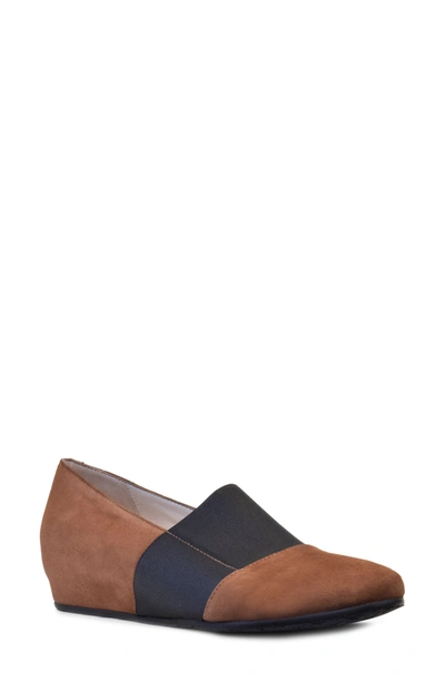 Shop Amalfi By Rangoni Valerie Wedge Pump In Brown Suede