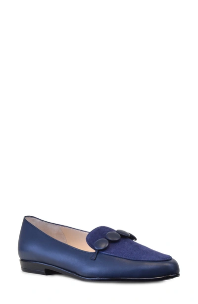 Shop Amalfi By Rangoni Oceano Loafer In Navy Suede/ Leather