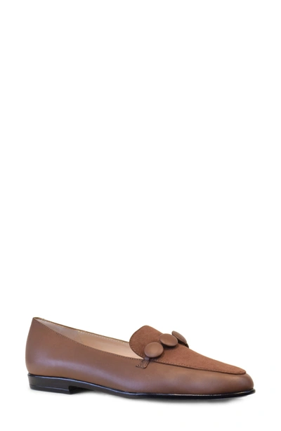 Shop Amalfi By Rangoni Oceano Loafer In Castagno Suede/ Leather