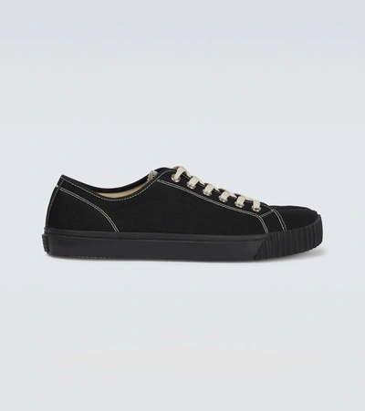 Shop Maison Margiela Low-top Tabi Sneakers In Black