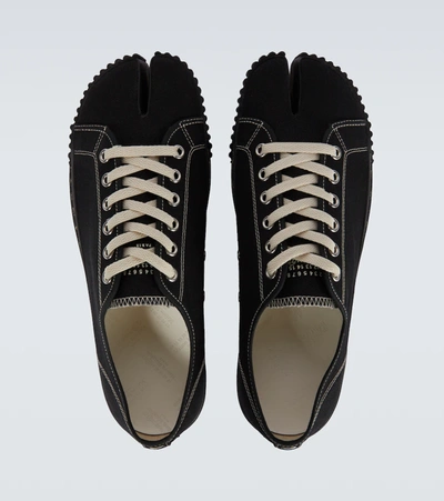 Shop Maison Margiela Low-top Tabi Sneakers In Black