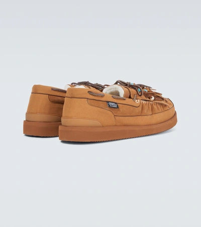 Shop Alanui X Suicoke Owm Loafers In Sugar Brown