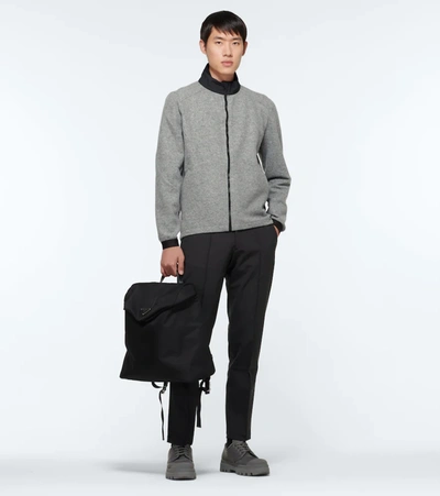 Shop Sease Maestrale Zipped Wool Sweater In Lead Grey