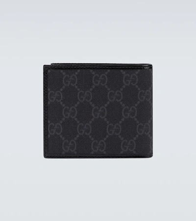 Shop Gucci Gg Supreme Canvas Wallet In Black/black