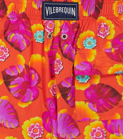 Shop Vilebrequin Jirise Printed Swim Trunks In Nefle