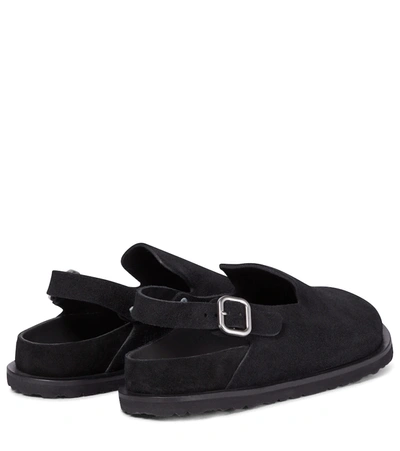 Shop Jil Sander X Birkenstock Berlin Suede Sandals In Black