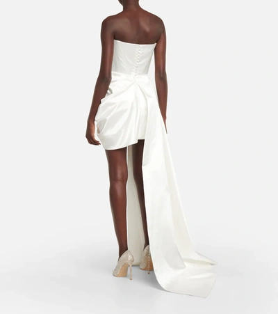 Shop Alex Perry Bridal Blair Satin Minidress In White