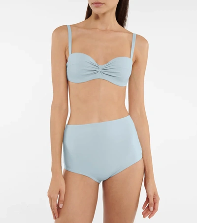 Shop Karla Colletto Basics Bikini Top In Powder Blue