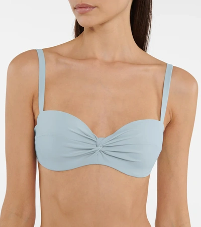 Shop Karla Colletto Basics Bikini Top In Powder Blue