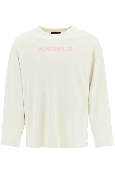 Shop Liberal Youth Ministry Angels Long-sleeve T-shirt In Beige (beige)