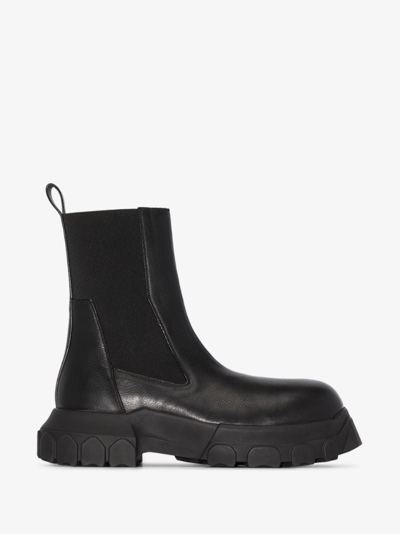 Shop Rick Owens Mega Bozo Tractor Leather Boots In Black