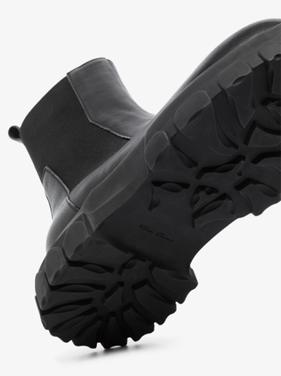 Shop Rick Owens Mega Bozo Tractor Leather Boots In Black