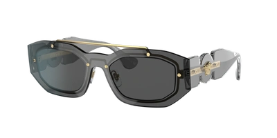Shop Versace Unisex Sunglasses Ve2235 Biggie In Dark Grey