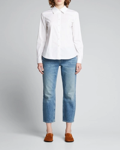 Shop Lafayette 148 Kennedy Button-down Shirt In White