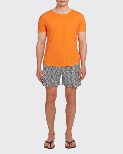 Shop Orlebar Brown Men's Ob-t Tailored Crew T-shirt In Orange Flash