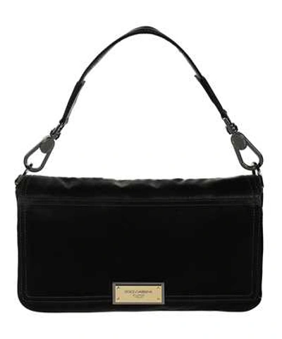 Shop Dolce & Gabbana Sicilia Dna Nylon Crossbody Bag In Black
