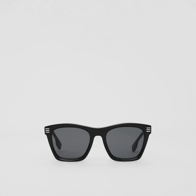 Shop Burberry Square Sunglasses In Black