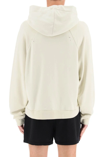 Shop Liberal Youth Ministry Used-effect Hoodie In Beige