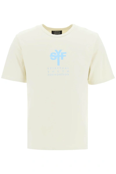 Shop Liberal Youth Ministry Spiritual Youth Foundation T-shirt In Beige
