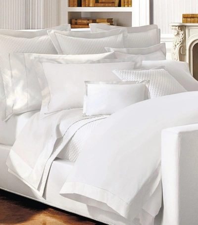 Shop Ralph Lauren Langdon Double Fitted Sheet (140cm X 200cm) In White