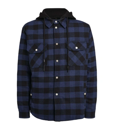 Shop Off-white Flannel Arrows Padded Overshirt In Black