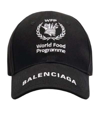 Shop Balenciaga X World Food Programme Baseball Cap In Black