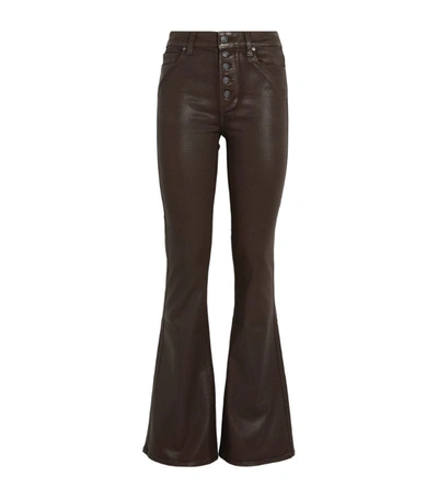 Shop Paige Coated Lou Lou Jeans In Brown