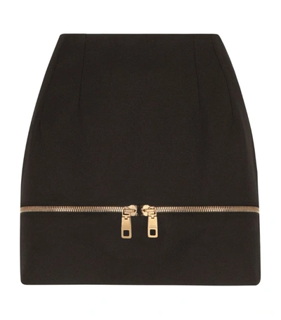 Shop Dolce & Gabbana Gabardine Zip-detail Mini Skirt In Multi