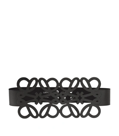 Shop Loewe Anagram Logo Belt In Black
