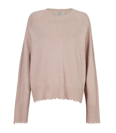 Shop Allsaints Cashmere-wool Kiera Sweater In Pink