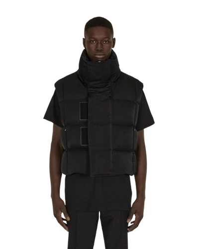 Shop Givenchy Oversized Puffer Vest In Black