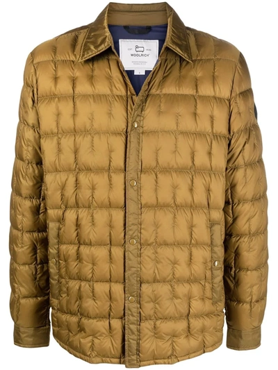 Shop Woolrich Deepsix Quilted Overshirt Jacket In Grün