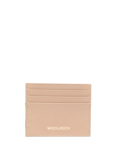Shop Woolrich Logo-print Card Case In Nude
