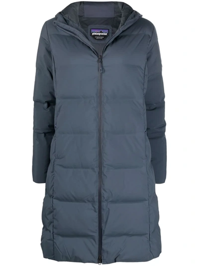 Shop Patagonia Padded Down Coat In Blau