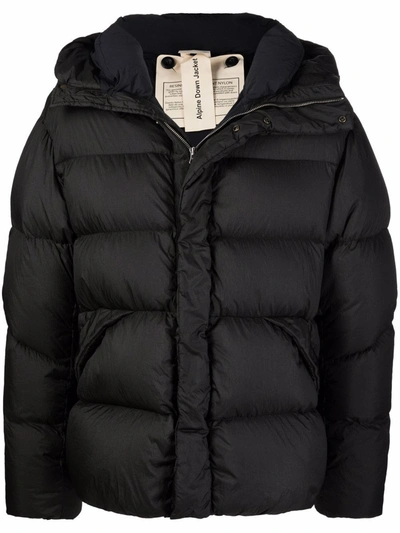 Ten C Oversized Down Jacket With Hood In Schwarz