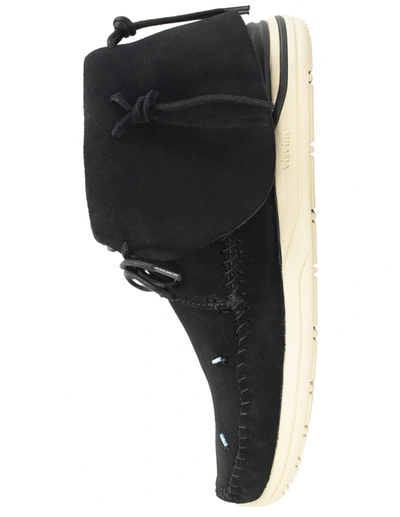 Shop Visvim Lhamo-folk Suede Sneakers In Black