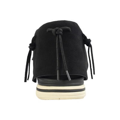 Shop Visvim Lhamo-folk Suede Sneakers In Black