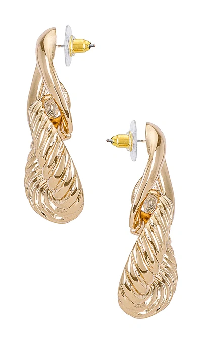 8 Other Reasons Double Deluxe Earring In Metallic Gold