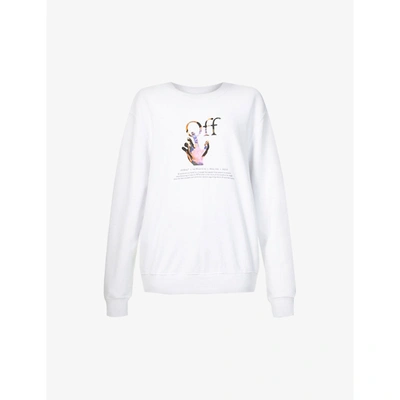 Shop Off-white Mirko Artist Logo And Graphic-print Cotton-jersey Sweatshirt In White Multicolor