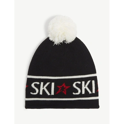 Shop Perfect Moment Ski Wool Beanie Hat In Black