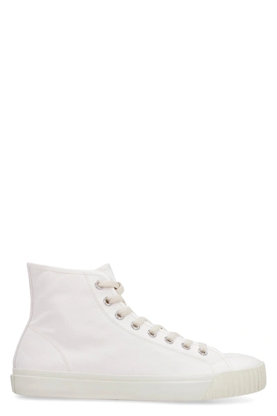 Shop Maison Margiela Printed Tabi Sneakers In White