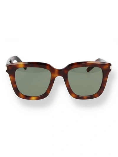 Shop Saint Laurent Eyewear Square Frame Sunglasses In Brown
