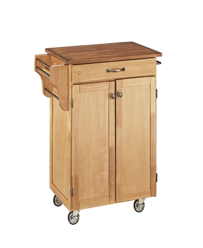 Shop Home Styles Cuisine Cart Natural Finish With Oak Top