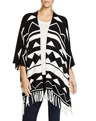 Ella Moss Ramy Poncho With Wool And Cashmere In Black