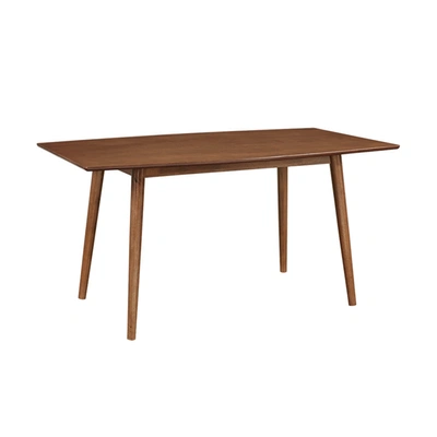 Shop Walker Edison 60" Wood Mid-century Kitchen Dining Table - Brown
