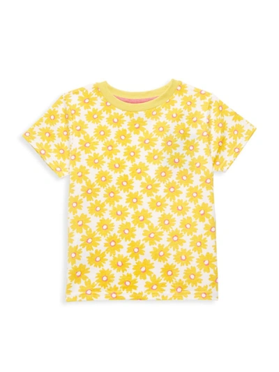Shop Sovereign Code Little Girl's & Girl's Flower Print T-shirt In Yellow