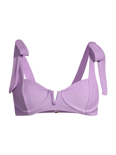 Shop Beach Riot Women's Blair Bikini Top In Lavender